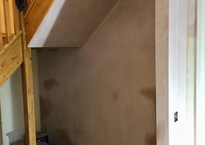 Understairs fully plastered