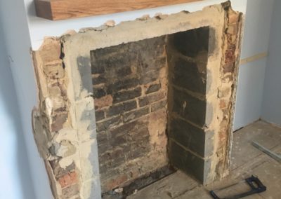 Fireplace ripped out for repair