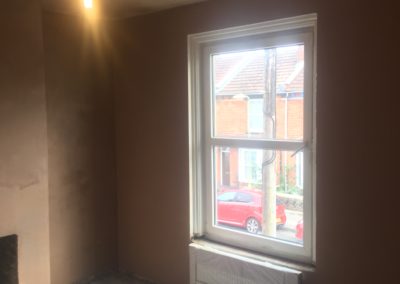 Bedroom repaired and plastered