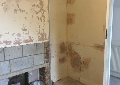 Living room to be plastered