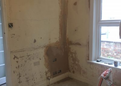 Living room to be plastered