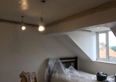 Artex ceiling and reveals ready for plastering in Portsmouth