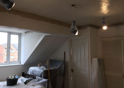 Artex ceiling and reveals ready for plastering in Portsmouth