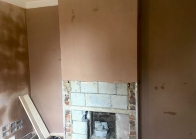 Living room freshly plastered in Gosport