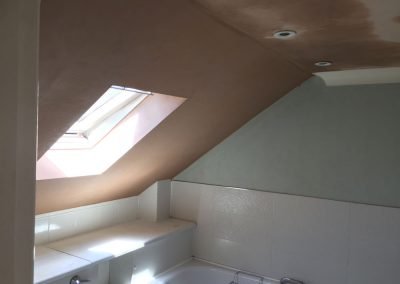 Artex ceiling and reveals freshly plastered in Portsmouth