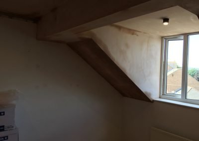 Artex ceiling and reveals freshly plastered in Portsmouth