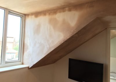 Artex ceiling and reveals freshly plastered in Portsmouth