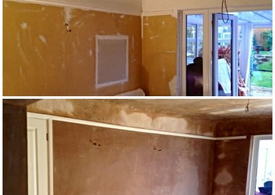 Comparison of plastered room in Fareham