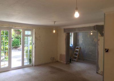 Living room ready for plastering