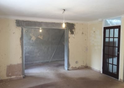 Large living room for plastering