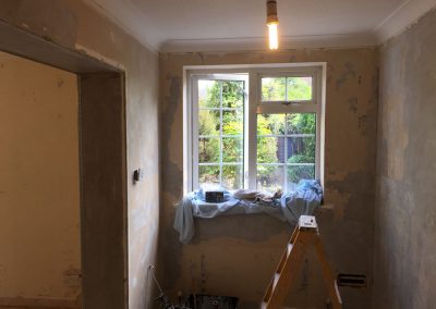 Dining area for plastering