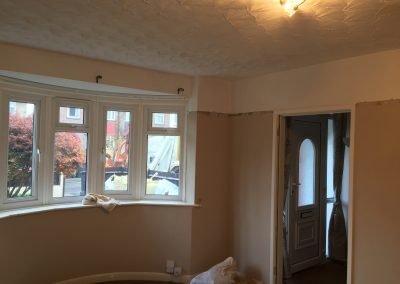 Living room ready for plastering