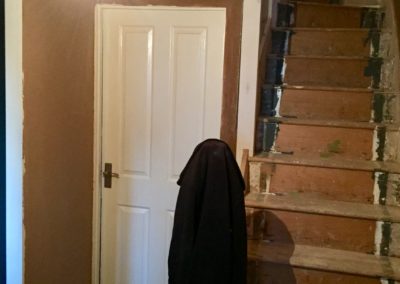 Hallway fully plastered