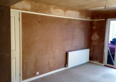 Living room plastered in Fareham