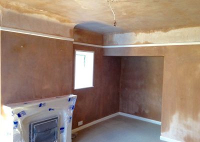 Living room plastered in Fareham