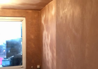 Living room fully plastered