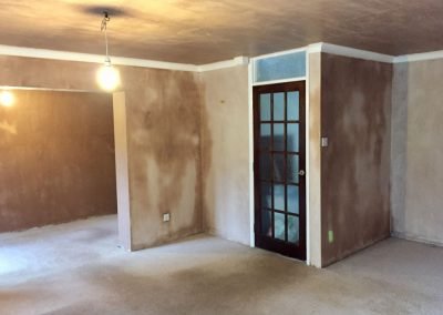 Finished living room, plastered and cleaned