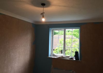 Bedroom being prepped