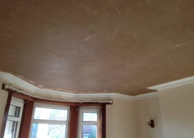 Living room plastered