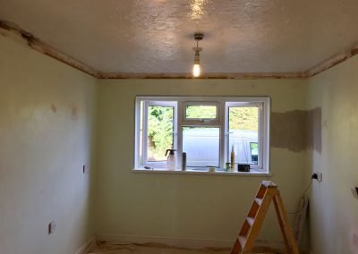 Coving removed ready for plastering