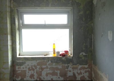 Tiles removed from walls