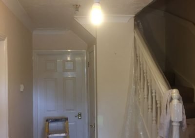 Hallway ready for plastering