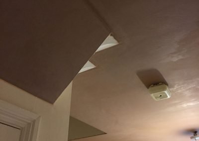 Hallway fully plastered