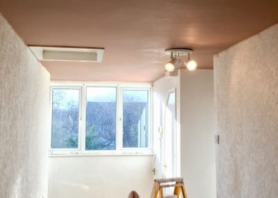 Plastered landing in Southampton