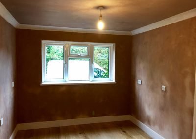 Plastered and coving put up