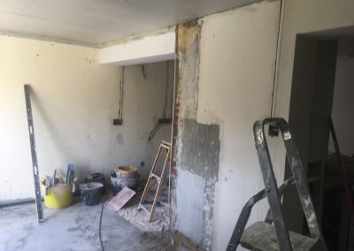 Kitchen ready for plastering