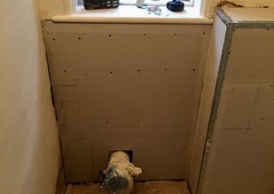 Tiles and toilet removed