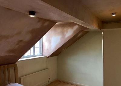 Artex ceiling and reveals freshly plastered in Portsmouth