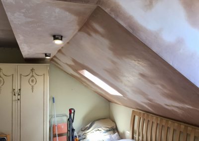 Artex ceiling and reveals freshly plastered in Portsmouth