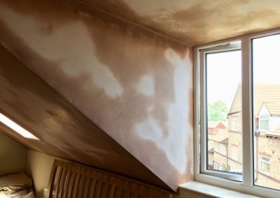 Artex ceiling and reveals freshly plastered in Portsmouth