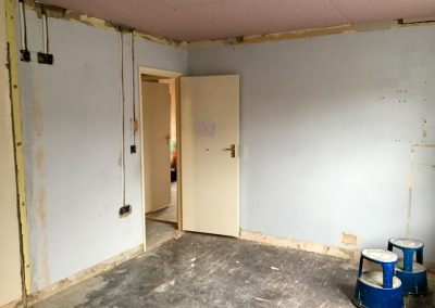 Bedroom to be plastered