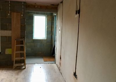 Entrance to be plasterboarded