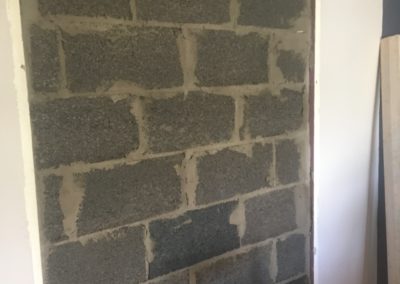 Blocked up doorway ready for rendering