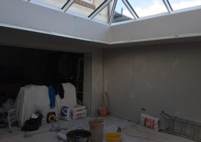 Extension to be plastered