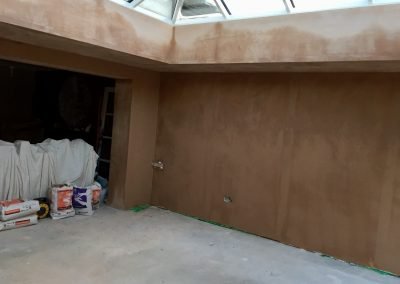 Extension freshly plastered