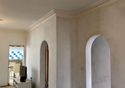Victorian cornice added to living room