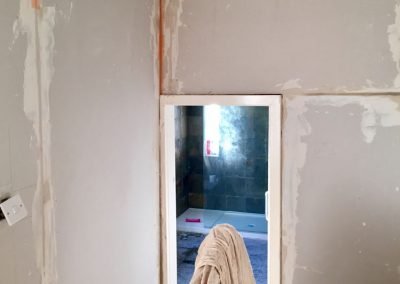 Landing plasterboarded