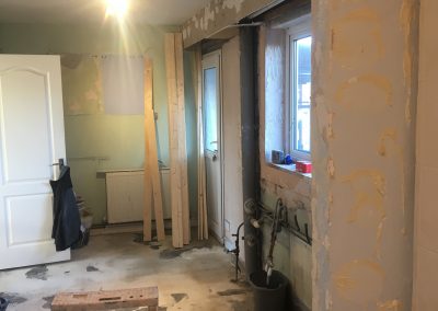 Kitchen ready for plastering