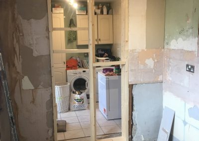 Frame built in kitchen doorway