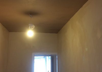 Landing ceiling plastered