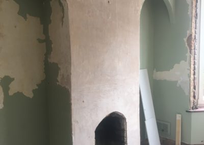 Living room to be plastered