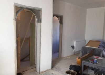 Living room archways being created