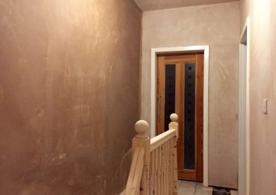 Landing fully plastered