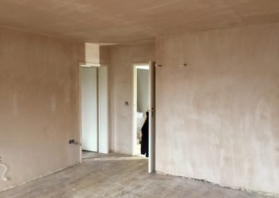Living room fully plastered