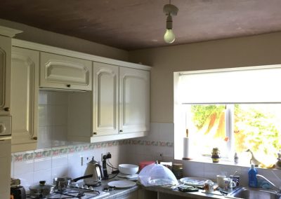 Kitchen fully plastered