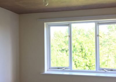 Bedroom two fully plastered